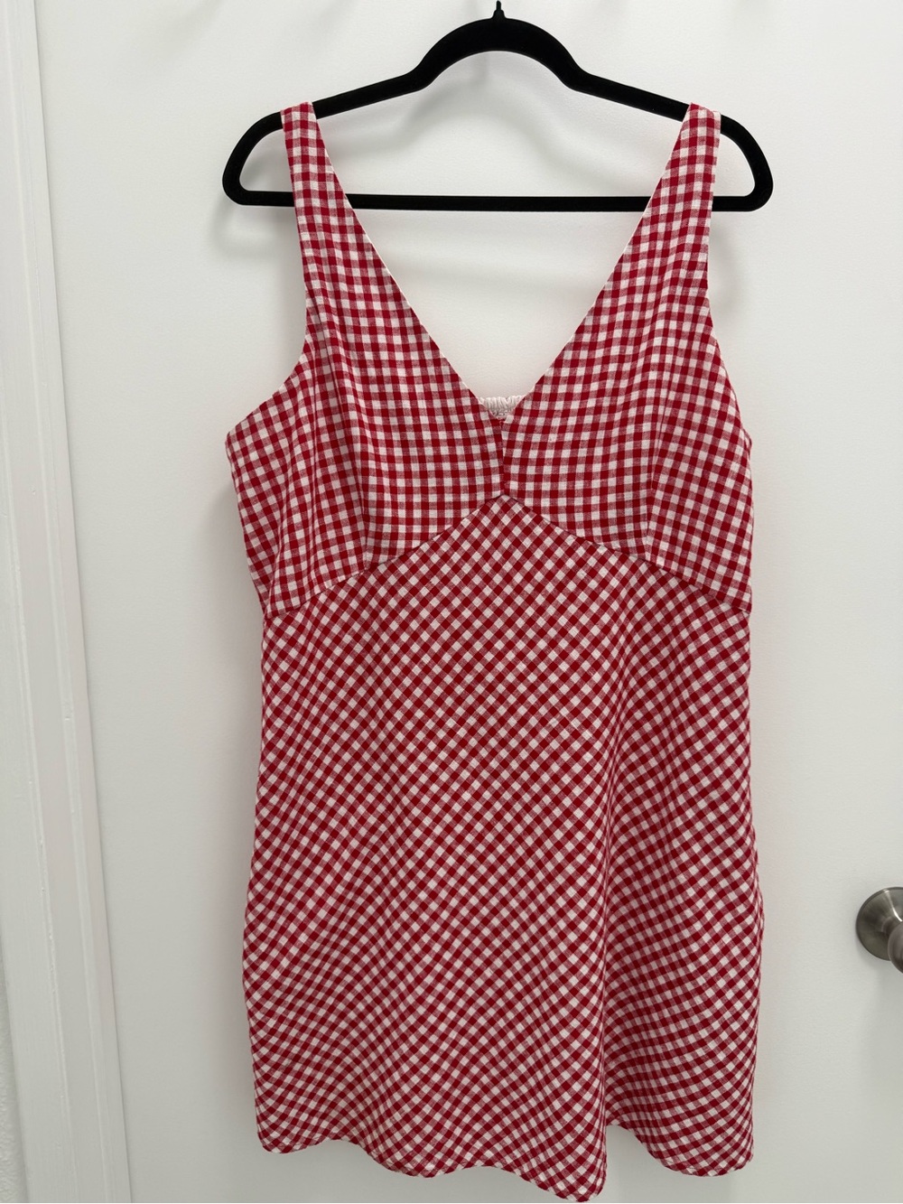 Abercrombie & Fitch Red and White Gingham Mini Dress